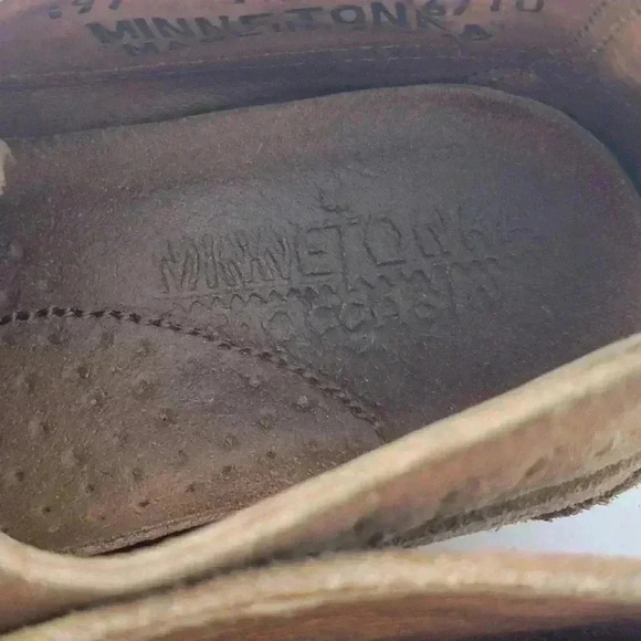 Minnetonka Brown Suede Ankle Moccassin Booties - 7.5 - Picture 9 of 9